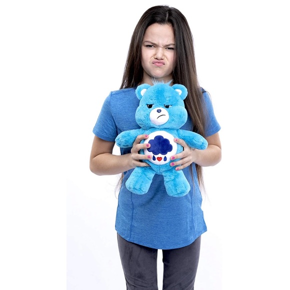 NIB Grumpy Bear Care Bears Plush 14” Stuffed Animal Blue Storm Cloud - Picture 2 of 12